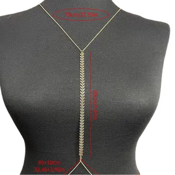 🔥1PC WOMENS BODY CHAIN CAN WEAR IN FRONT OR BACK BRAND NEW🔥 - Picture 2 of 7